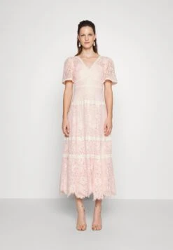 Needle & Thread Primrose Ankle Gown - Occasion Wear - Sky Pink/Moonshine