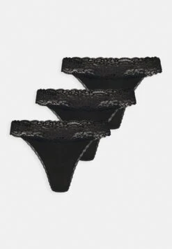 Anna Field 3 Pack Lace Trim Thong - Thong -Pieces Shop 13815b0c5eb74aefa009a72fbc0b00d7