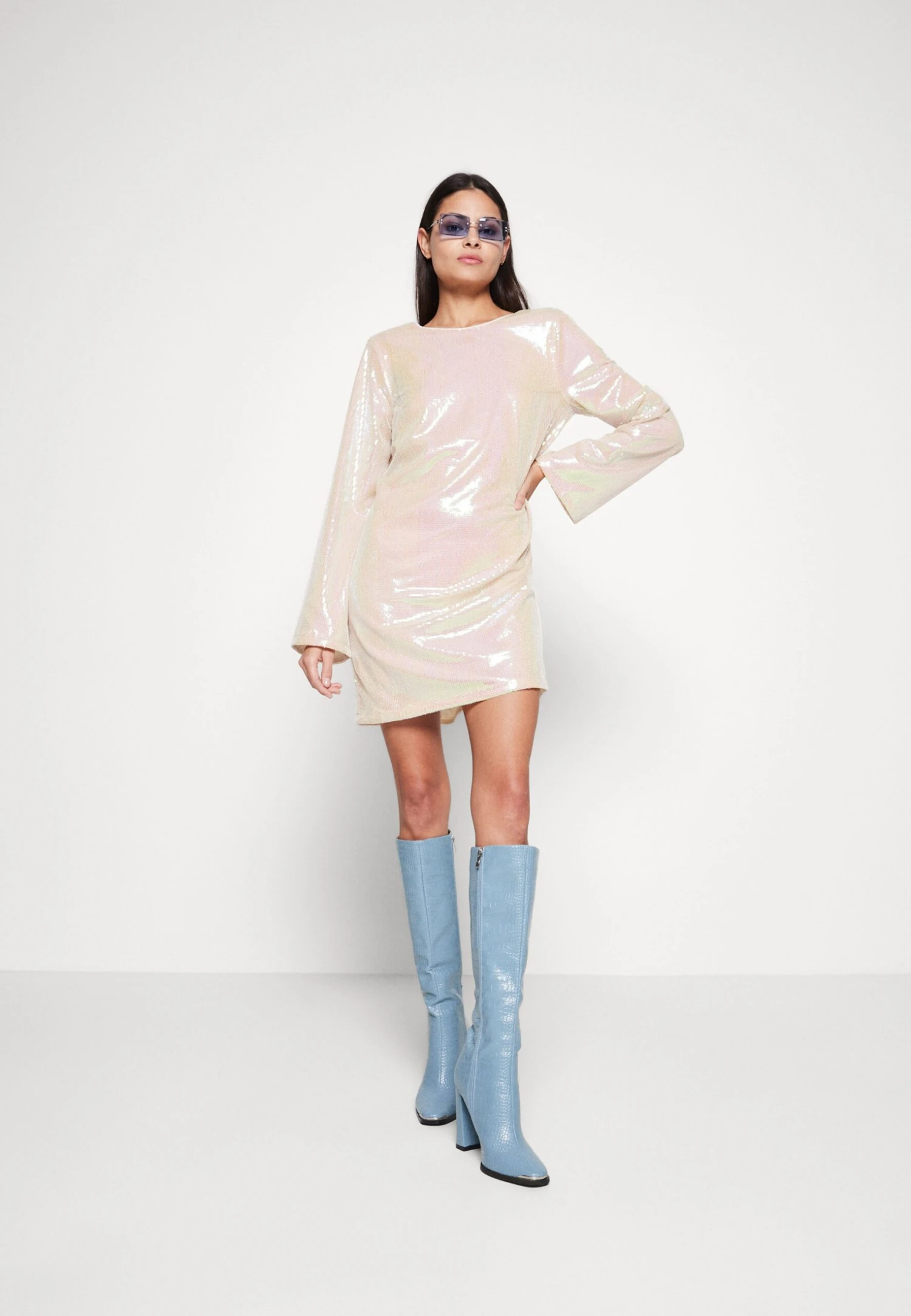 Ennova - Cocktail Dress / Party Dress - Nude Sequins 4 Ennova - Cocktail Dress / Party Dress - Nude Sequins - Image 2