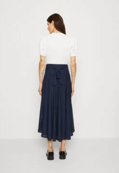ESPRIT Long Skirt- Pleated Skirt - Navy -Pieces Shop 18a595a208d34903bddd3290bbed531c