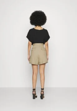Pleated Rolled Cuff- Shorts - Sanded Khaki -Pieces Shop 1b552144ad094f83823b49f51b019f62