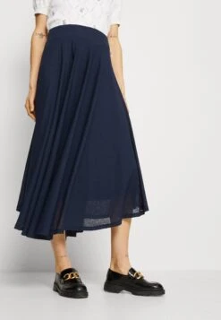 ESPRIT Long Skirt- Pleated Skirt - Navy -Pieces Shop 20d80d27da33418eb09be2f812cc5e19