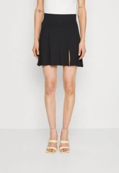Edc By Esprit Slit Skirt - Mini Skirt - Black