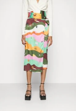 Peace- Pencil Skirt - Multi