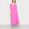 ONLY Onlmette Wrap Midi Dress - Day Dress - Super Pink -Pieces Shop 2fce698c9e5743699c5d9353c396f3e2