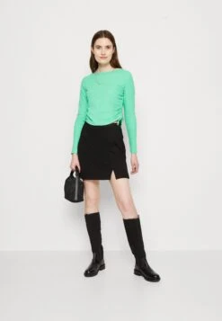 TOM TAILOR Denim Mini Skirt With Slits - Mini Skirt - Deep Black -Pieces Shop 3125398c49104198aab70352fc3aad26