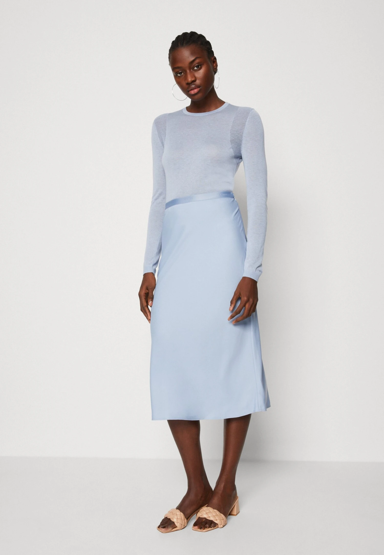 Calvin Klein Bias Cut Midi Skirt - Pencil Skirt - Blue Chime 6 Calvin Klein Bias Cut Midi Skirt - Pencil Skirt - Blue Chime - Image 4