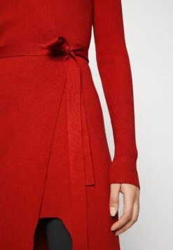Wrap Sweater Dress - Jumper Dress - Dark Red -Pieces Shop 3e0db391370049cfaec9491861b45def
