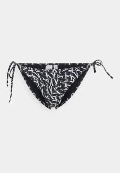 String Side Tie-Print - Bikini Bottoms - Warped Monogram Black -Pieces Shop 3e228024d15a4bf6a672b4d279753970