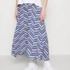 ONLY MATERNITY Olmstella Life Midi Skirt - Maxi Skirt - Bluing Sea Zig Zag