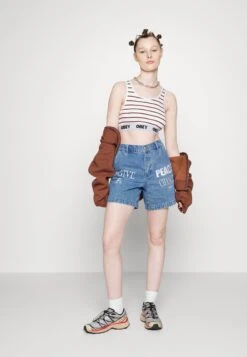 Obey Clothing Isabel - Denim Shorts - Light Indigo -Pieces Shop 43ae7178f4b84851ae07242dee06e460