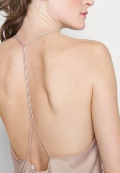 Calvin Klein Shine Strap Midi Dress - Cocktail Dress / Party Dress - Natural -Pieces Shop 462e3b63ca44405d859d232996f26ddf