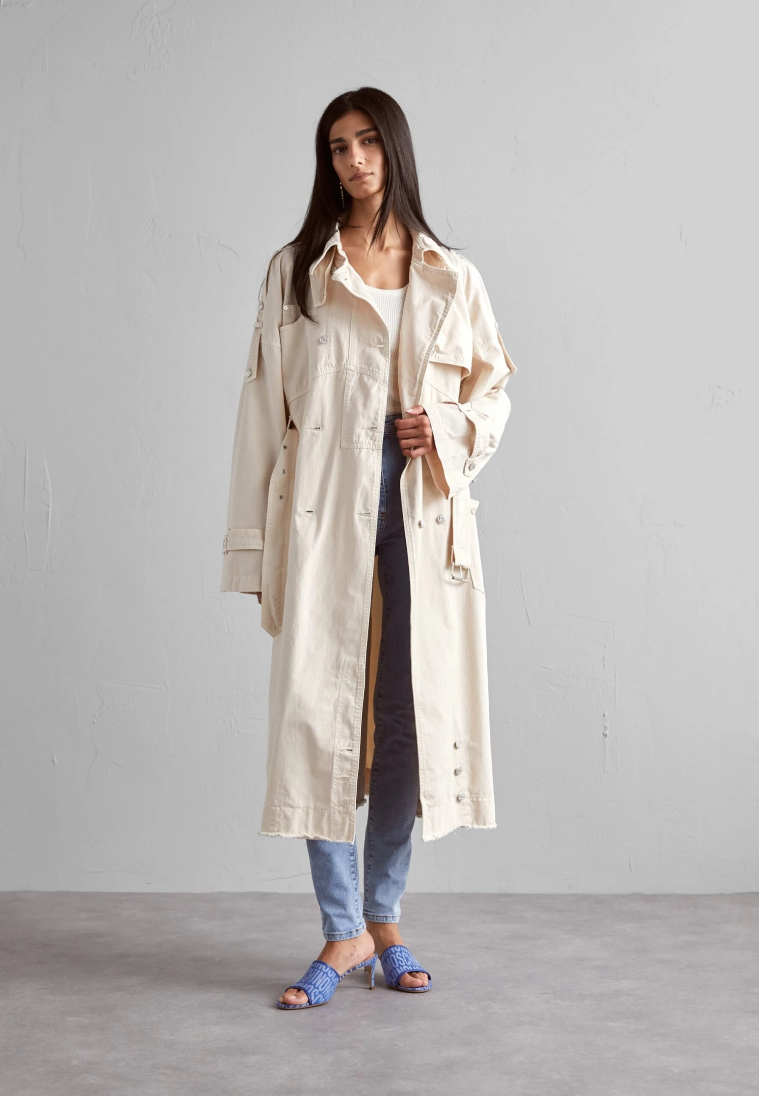 Long Jacket - Trenchcoat - Beige 3 Long Jacket - Trenchcoat - Beige