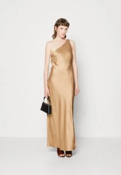 Selected Femme Slfmaya One Shoulder Dress- Occasion Wear - Tigers Eye -Pieces Shop 4b3110b30bdb4407849fb0ca8b591e2b