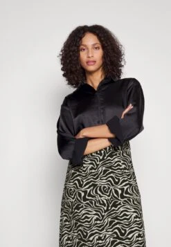 Objleonora Midi Skirt - A-Line Skirt - Blackaop/Sandshell Animal -Pieces Shop 4cf449dfa55440d09fb7e7a76c242225