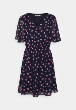 Anna Field V-Neck Sleeve Dress- Day Dress - Dark Blue/Pink -Pieces Shop 4d4f150c13af482a9764e57a81daf67b