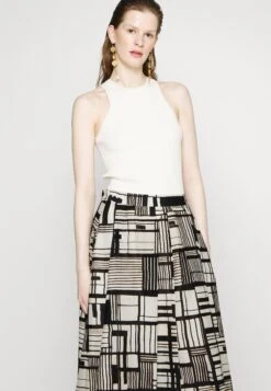 DKNY Voile Skirt - A-Line Skirt - Pristine/Black Multi -Pieces Shop 561a45e1112e40a4a68d168caff9f9c7