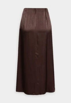 Cassandra Midi Plain Skirt - A-Line Skirt - Brown -Pieces Shop 5cd3af54b5804880985329636eb1d90d