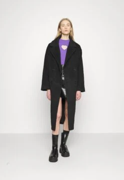 Monki Classic Coat - Black Dark