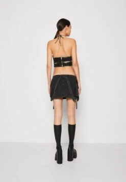 The Ragged Priest Daisy Skirt - Mini Skirt - Charcoal -Pieces Shop 6d3441395f1b4b26b5c2058ccc6a48e2