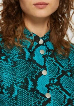 Kamala Short Dress - Shirt Dress - Tile Blue -Pieces Shop 732a241ee17c4941909d60fc6f7166c8