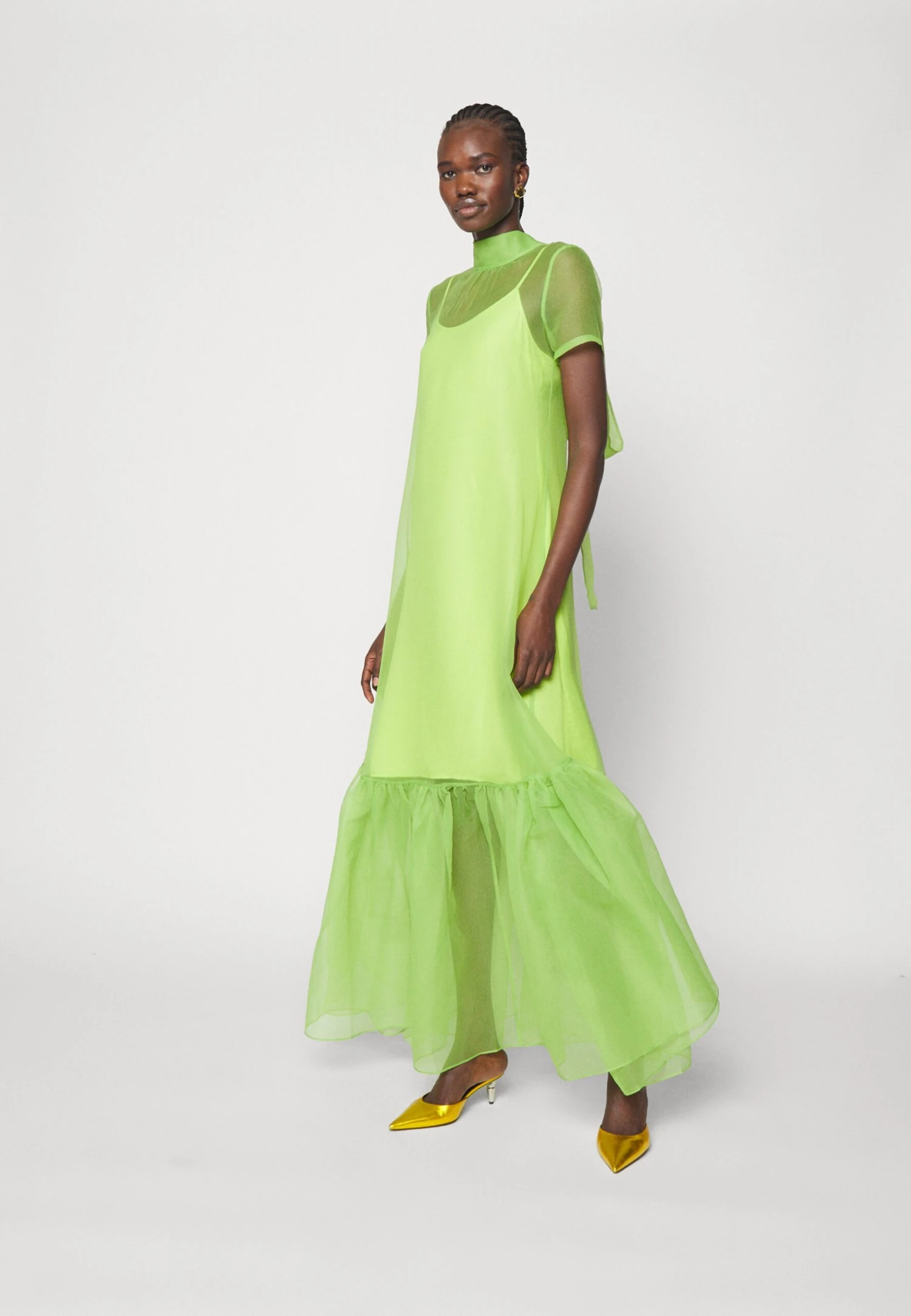 Staud Calluna Dress - Occasion Wear - Kiwi 4 Staud Calluna Dress - Occasion Wear - Kiwi - Image 2