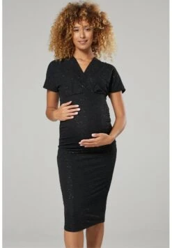 Happy Mama With Breastfeeeding Access - Cocktail Dress / Party Dress - Black