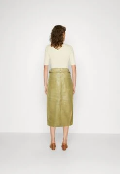 Ben Croco - Pencil Skirt - Khaki -Pieces Shop 7eb18a9a14864824a1001ac0510b0aa7