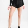 URBAN CLASSICS Ladies Hotpants - Denim Shorts - Black Washed