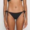 String Side Tie - Bikini Bottoms - Black