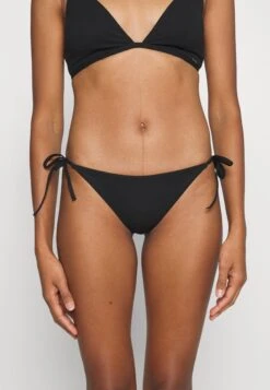 String Side Tie - Bikini Bottoms - Black
