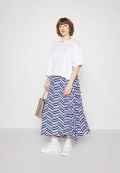 ONLY MATERNITY Olmstella Life Midi Skirt - Maxi Skirt - Bluing Sea Zig Zag -Pieces Shop 87f6a47efc614982a1cc75235022bba6