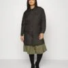 ONLY CARMAKOMA Carnewtanzia Long Quilted Shacket - Classic Coat - Black