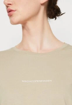 MOSS COPENHAGEN Alvidera Small Logo Dress - Jersey Dress - Aluminium/White -Pieces Shop 8d0f9aebccf6457fb67cb991c345e260