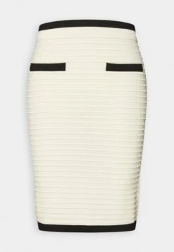 Alba Embossed Skirt - Pencil Skirt - Sandy Shore/Black -Pieces Shop 8f964e334dc246d39acc81c11c307a1f