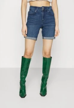 Vero Moda Petite Vmsophia Button - Shorts - Dark Blue Denim