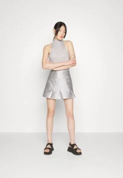 KOCHÉ Skirt - A-Line Skirt - Silver -Pieces Shop 9ab7f95d5ac84bfb8f3c2e4973f8f26d