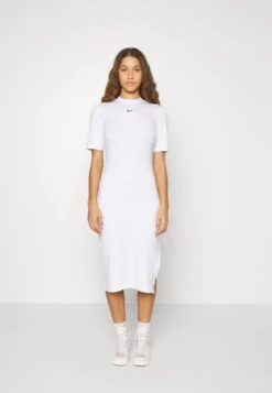 Nike Sportswear Midi Dress - Jersey Dress - White/Black -Pieces Shop 9ba75607cc2d4cf19b774a7f1709459c