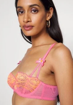 AGENT PROVOCATEUR Yara Balcony Bra - Balconette Bra - Pink/Orange -Pieces Shop 9daaa16d836e4db7af6f977144810320
