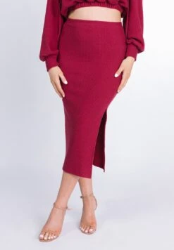 Debbie - Pencil Skirt - Bordeaux