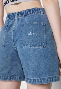 Obey Clothing Isabel - Denim Shorts - Light Indigo -Pieces Shop a9b0e54f51454636950ca4b3ca9f7ea7