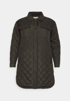 ONLY CARMAKOMA Carnewtanzia Long Quilted Shacket - Classic Coat - Black -Pieces Shop b380e75f9267442eacc30b3a2edf91c0