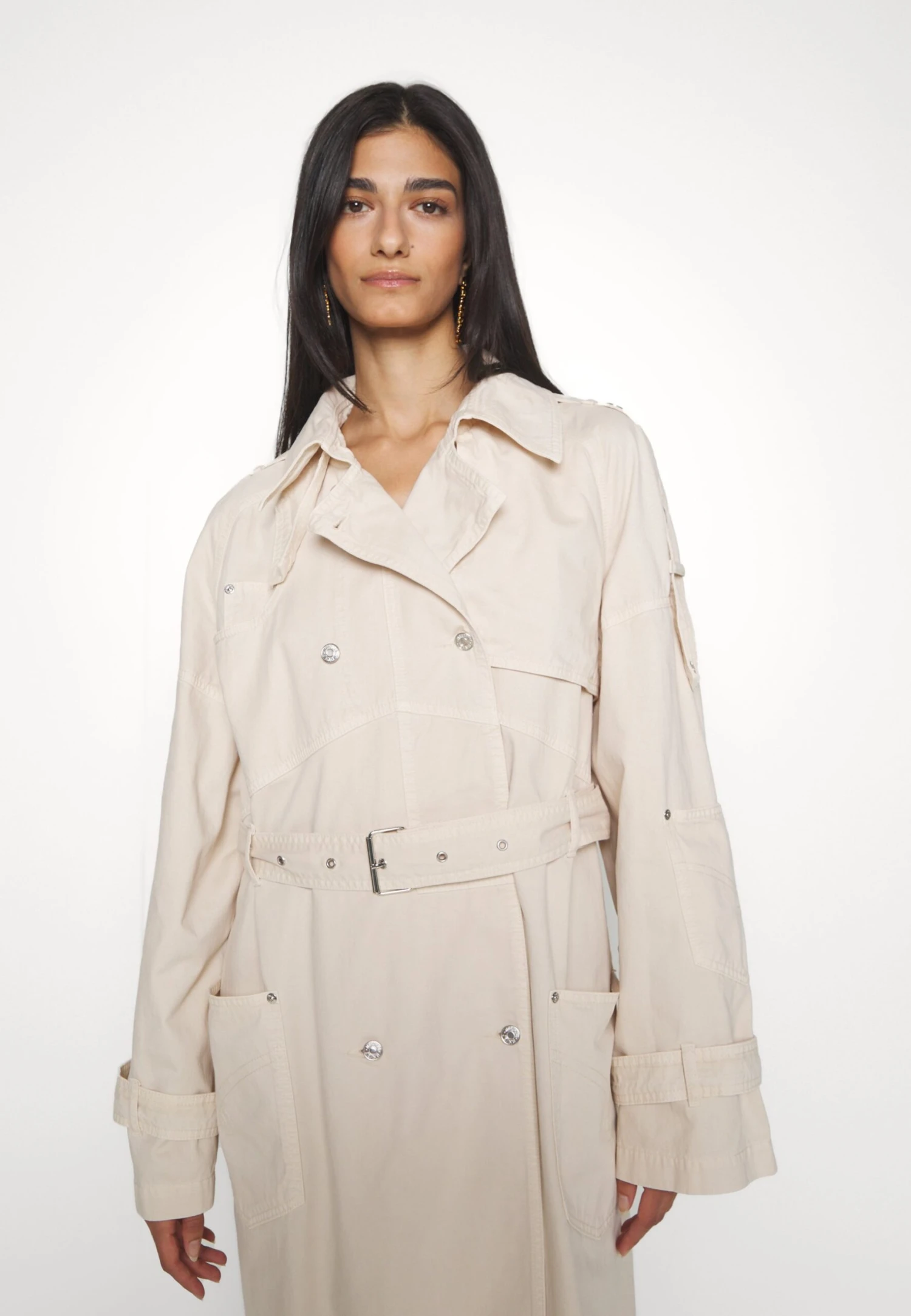 Long Jacket - Trenchcoat - Beige 9 Long Jacket - Trenchcoat - Beige - Image 7