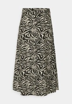 Objleonora Midi Skirt - A-Line Skirt - Blackaop/Sandshell Animal -Pieces Shop bd8848709eb140f9befc716da310b796