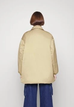 Calvin Klein Jeans Oversized Padded Coach Jacket - Short Coat - Travertine -Pieces Shop cb7b0f266b044f009f21f8cd396c8a5f