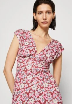 Anna Field Jersey Dress - Brown/Beige/Pink -Pieces Shop cbedaa87fc184eceb629b6fadbc91e63