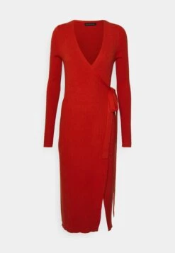 Wrap Sweater Dress - Jumper Dress - Dark Red -Pieces Shop cc91c61ac465449f92a050596a76226e