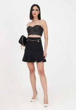 Elisabetta Franchi Womens Skirt - A-Line Skirt - Nero -Pieces Shop cc996a0b5d044802ac3a426a48d470c7