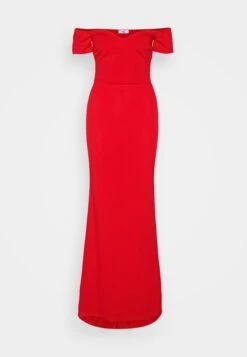 Wal G Rish Off Shoulder Maxi - Jersey Dress - Red -Pieces Shop cff38f357ee941b297e6b0e3d7c3da35
