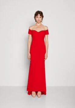 Wal G Rish Off Shoulder Maxi - Jersey Dress - Red
